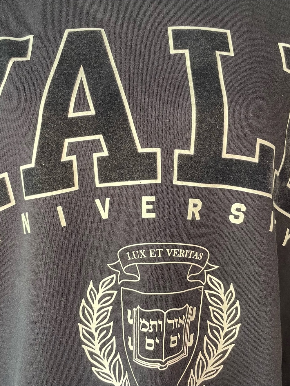 H&M Yale University Navy Crewneck Sweatshirt Women's Size Medium - Picture 2 of 5